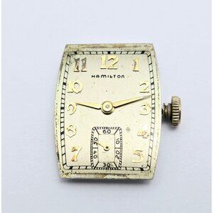 Vintage Hamilton USA 19J Jewels Watch Movement & Dial with Sub Dial 982 M113122